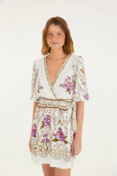 Vestido Curto Estampado Poesia De Flor