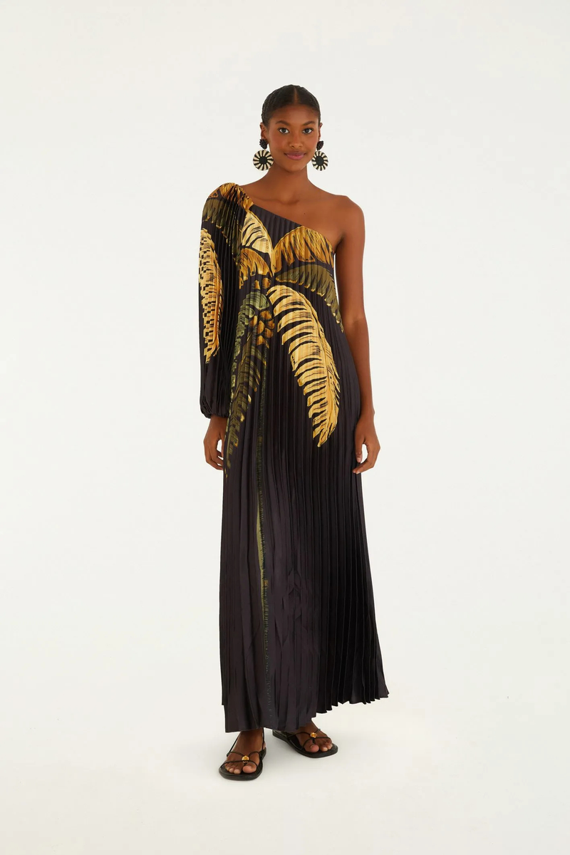 Vestido Plissado Itacaré Coq