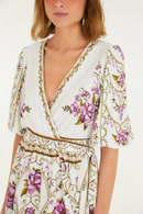 Vestido Curto Estampado Poesia De Flor