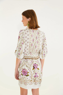 Vestido Curto Estampado Poesia De Flor