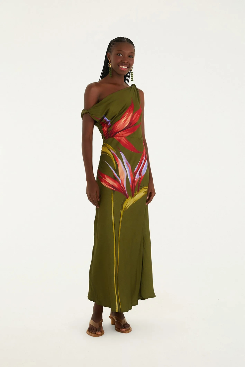 Vestido Longo Estampado Maxi Estrelícia