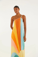 Vestido Plissado Paisagem Carioca